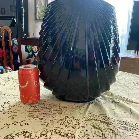 Art Deco Large Vintage Black Vase - Picture 5 of 9